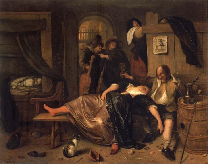 Jan Steen The Drunken couple. china oil painting image